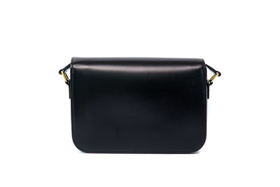 Triomphe Handbag Black Calfskin Leather with Gold Hardware