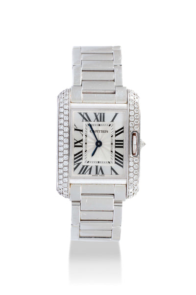 Cartier Tank Anglaise White Gold with Diamonds