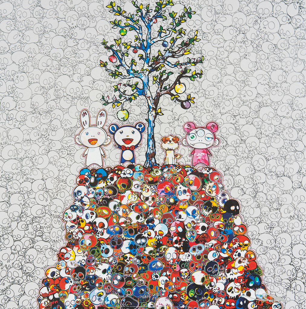 Kaikai, Kiki, DOB and Pom atop the Mound of Dead – Goupil & Cie